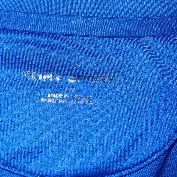 🍒 TORY BURCH Tory Sport Embroidered Floral Polo Collar Shirt Top Size Medium - Picture 7 of 9